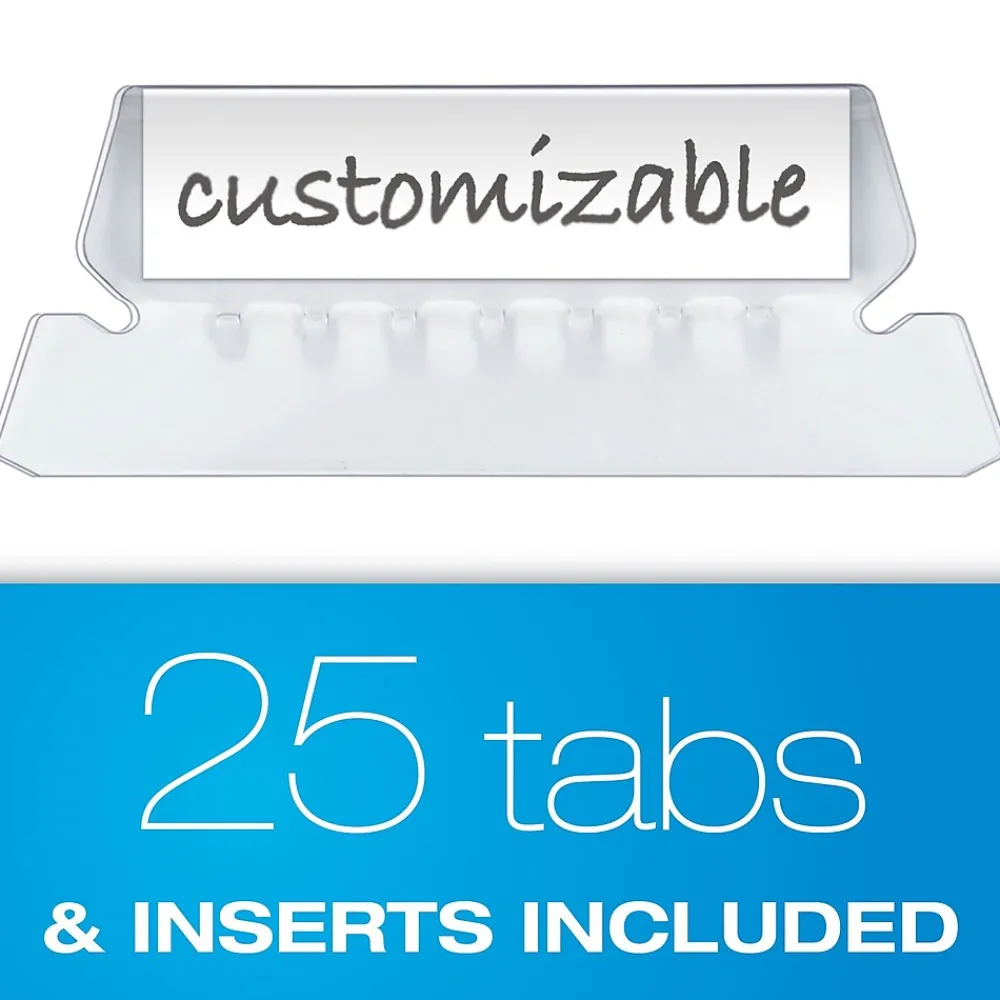 Hanging File Folders|Pendaflex Glow 5-Tab Hanging File Folders, Letter Size, Multicolor, 25/Box (81672)