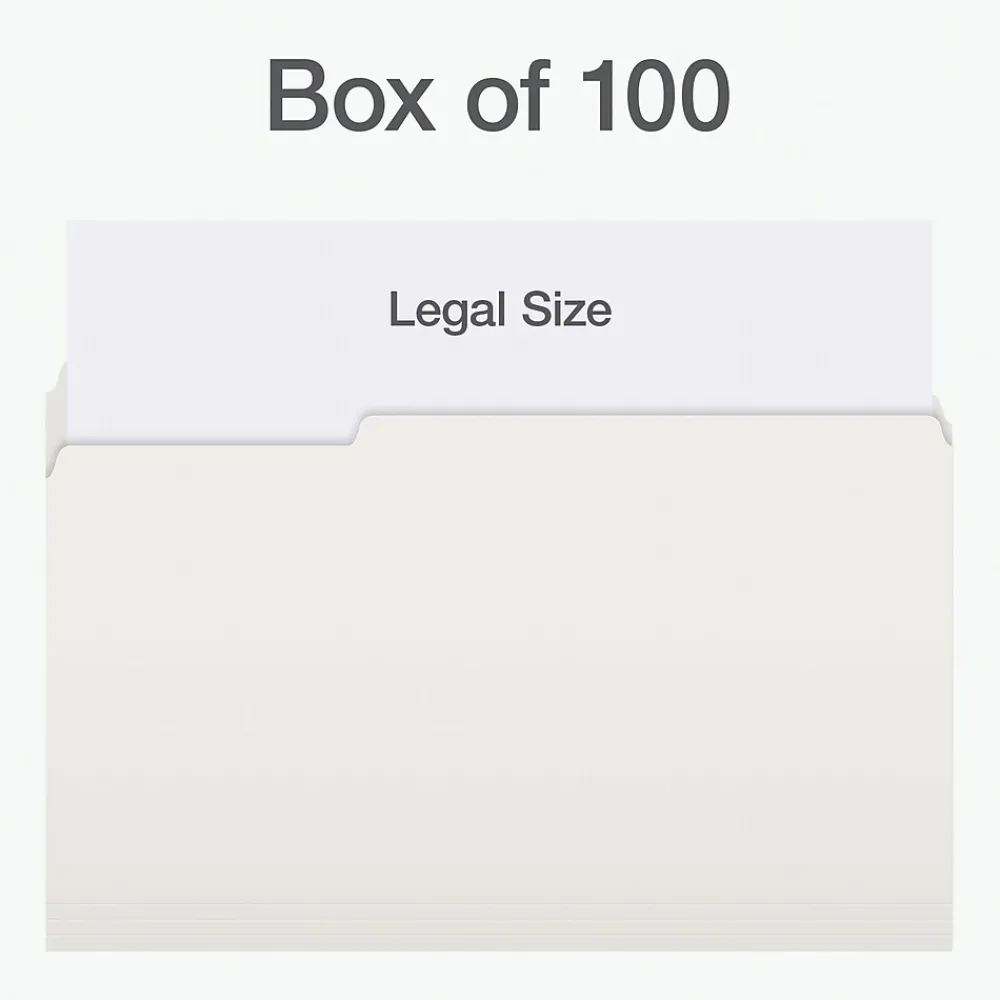 File Folders|Pendaflex Heavy Duty File Folder, 1/3-Cut Tab, Legal Size, 100/Box (1007034)
