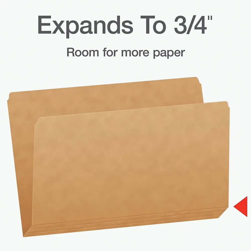 File Folders|Pendaflex Heavy Duty File Folder, Straight Cut, Legal Size, Kraft, 100/Box (1007137)