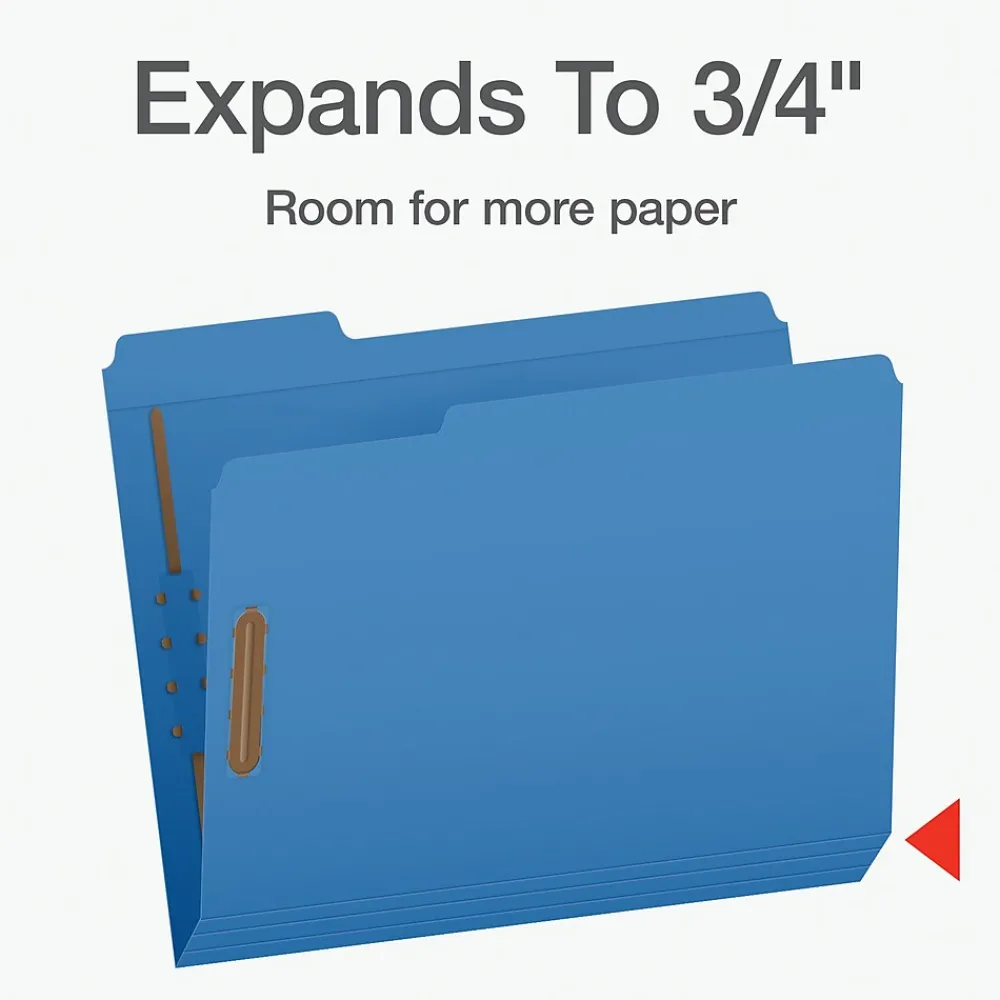 File Folders|Pendaflex Heavy Duty File Folder, 1-Tab, Letter Size, Assorted, 50/Box (1006957)