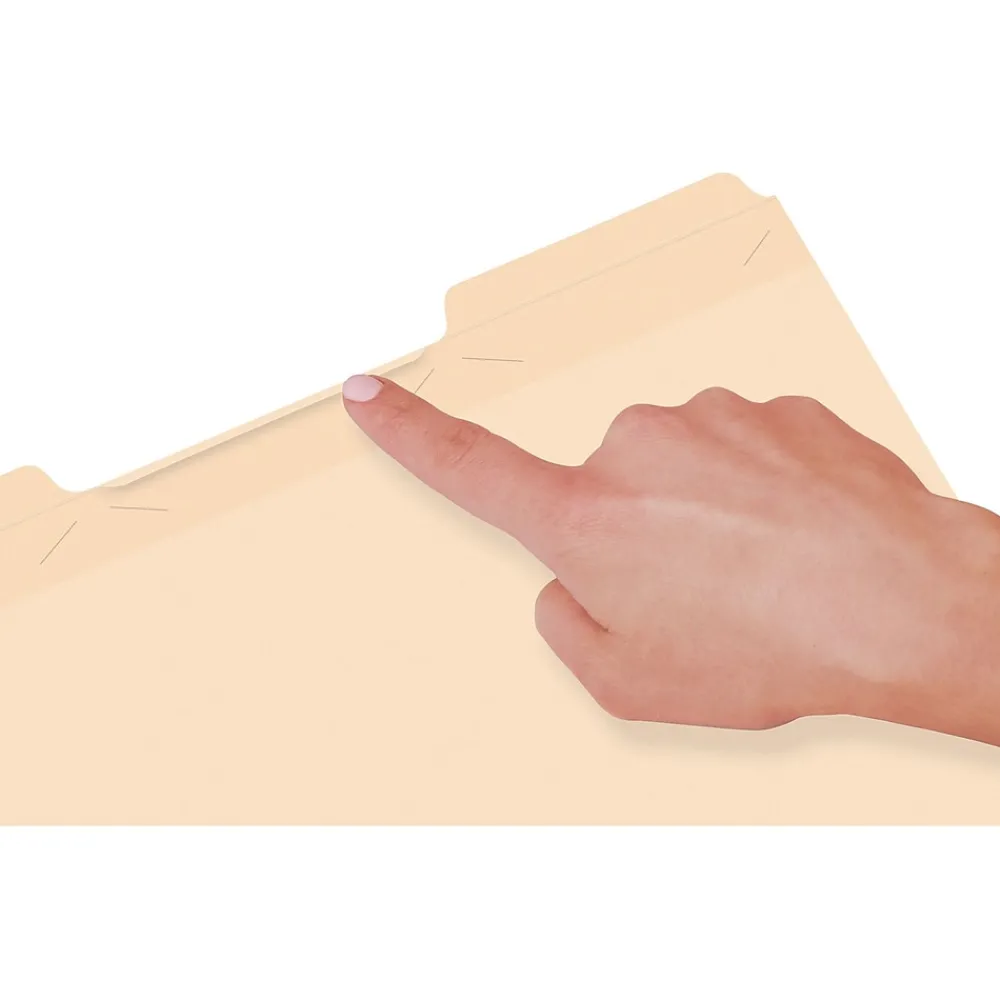 File Folders|Pendaflex Ready-Tab File Folders, Letter Size, 3 Tab, Assorted Colors, 50/Box (42338)