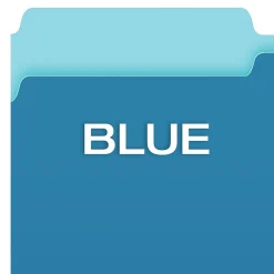 File Folders|Pendaflex Recycled File Folder, 1/3-Cut Tab, Legal Size, , 100/Box (43501/3BLU) Blue