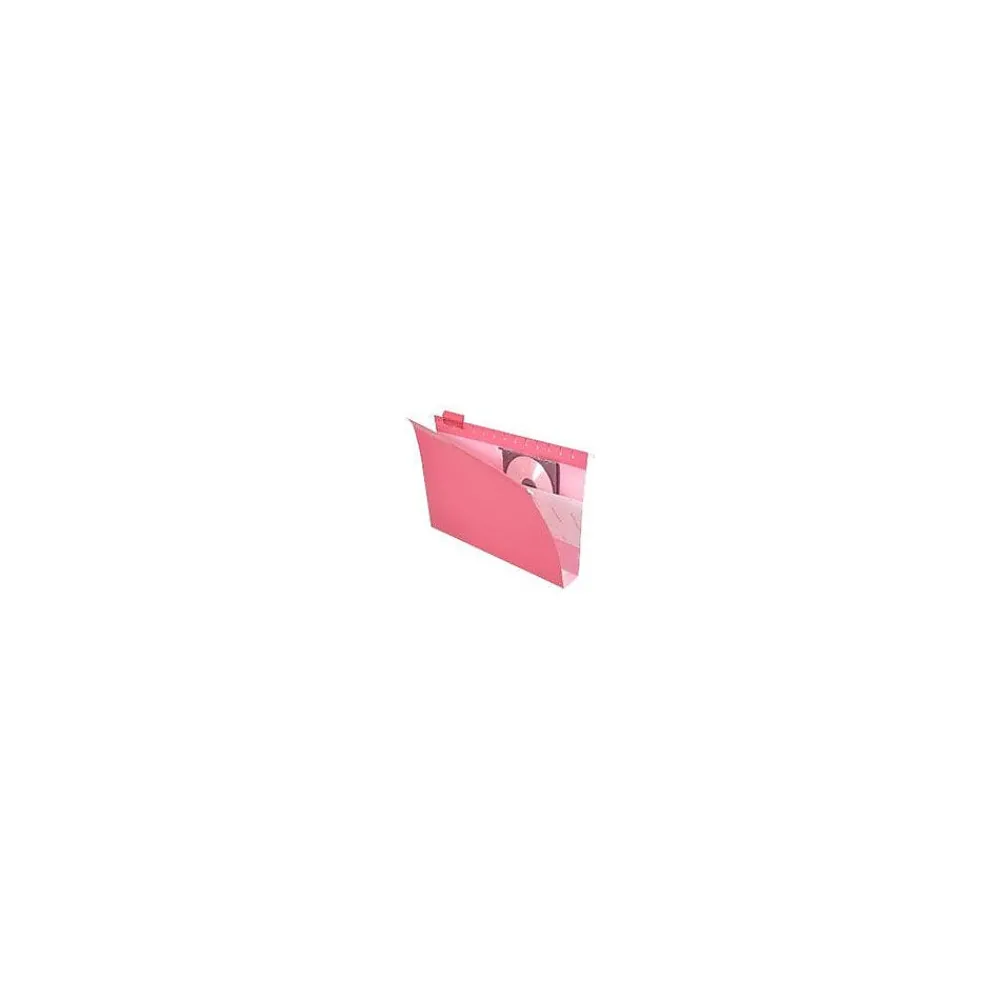 Hanging File Folders|Pendaflex Reinforced 2" Extra Capacity Hanging Folders, Legal, Red, 25/Box