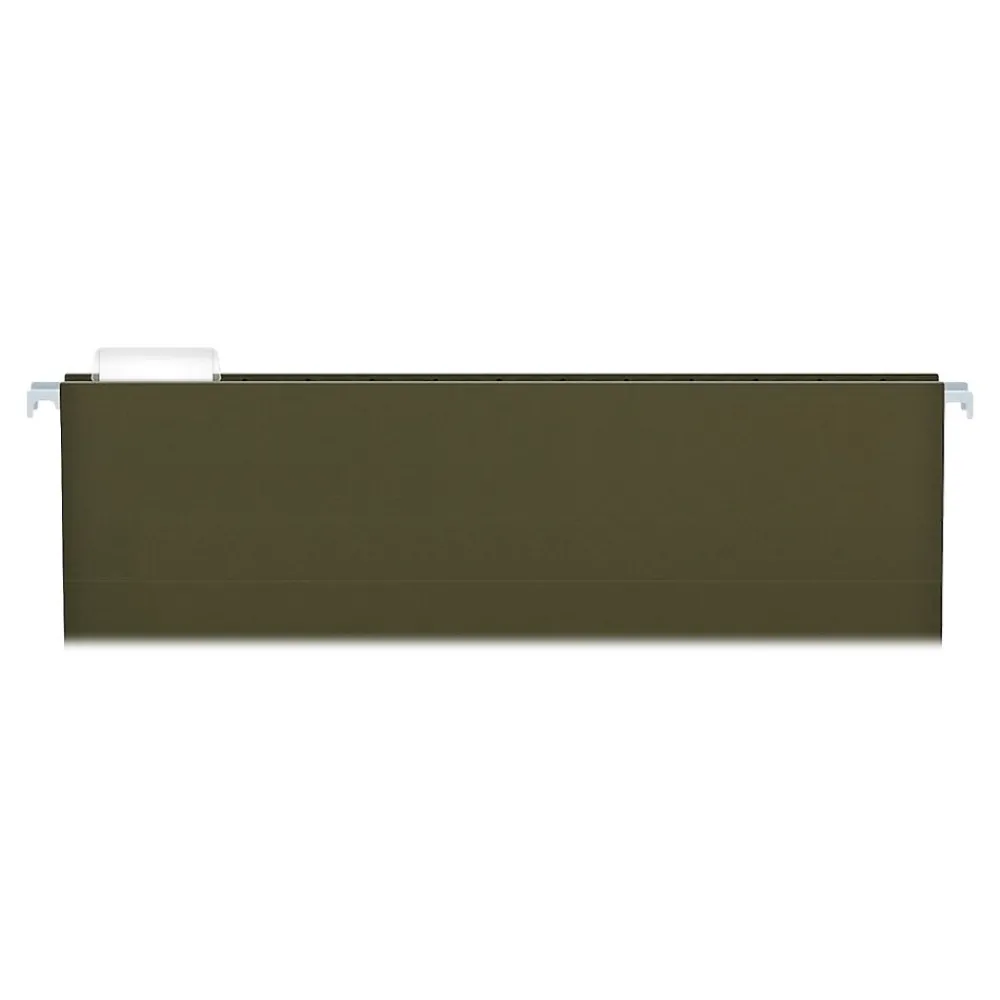 Hanging File Folders|Pendaflex Reinforced Hanging File Folders, Extra Capacity, 1" Expansion, Legal Size, Standard Green, 25/Box (PFX 04153x1)