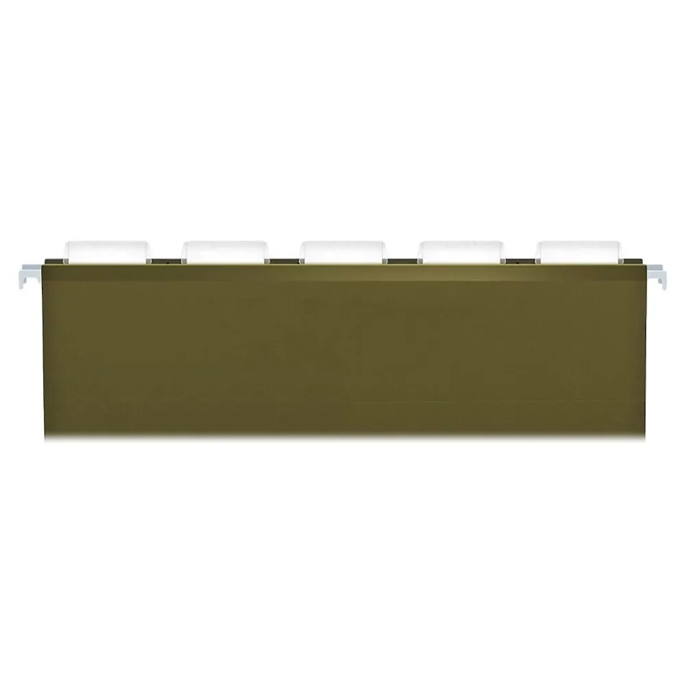 Hanging File Folders|Pendaflex Reinforced Hanging File Folders, Extra Capacity, 1" Expansion, Legal Size, Standard Green, 25/Box (PFX 04153x1)