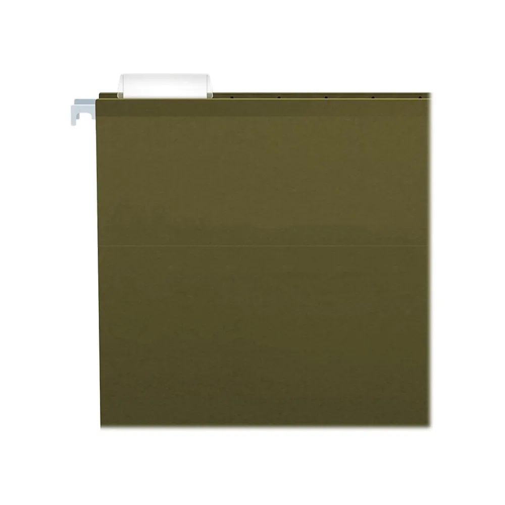 Hanging File Folders|Pendaflex Reinforced Hanging File Folders, Extra Capacity, 1" Expansion, Legal Size, Standard Green, 25/Box (PFX 04153x1)