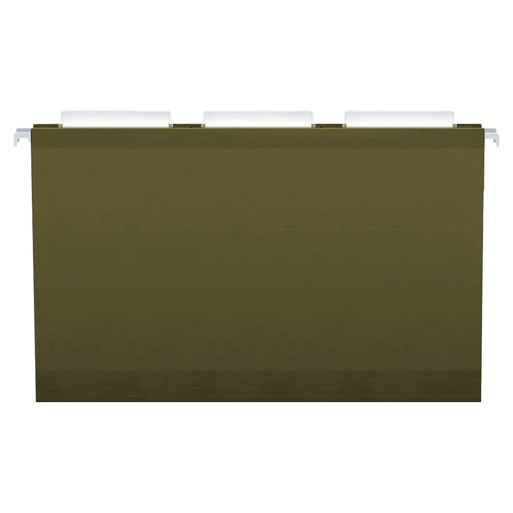 Hanging File Folders|Pendaflex Reinforced Hanging File Folders, Legal Size, Standard Green, 25/Box (PFX 4153 1/3)