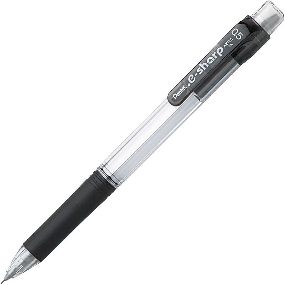 Pencils|Pentel e-sharp Mechanical Pencil, 0.5mm, #2 Medium Lead, Dozen (AZ125A)
