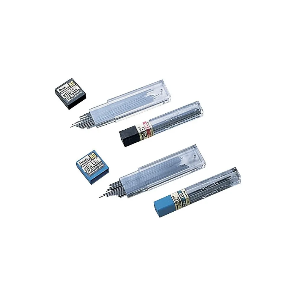 Pencils|Pentel Super Hi-Polymer Lead Refill, 0.7mm, 12/Leads (50-2B)