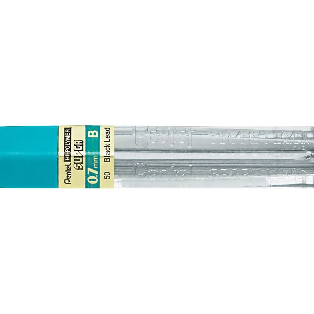 Pencils|Pentel Super Hi-Polymer Lead Refill, 0.7mm, 12/Leads (50-B)