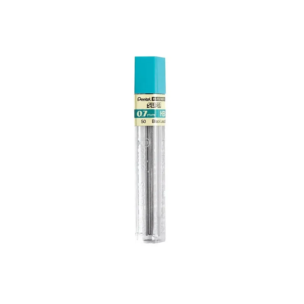 Pencils|Pentel Super Hi-Polymer Lead Refill, 0.7mm, 12/Leads (50-H)