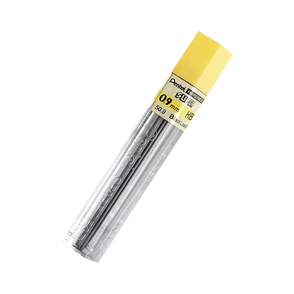 Pencils|Pentel Super Hi-Polymer Lead Refill, 0.9mm, 15/Leads, 3/Pack (L509BP3HB-K6)