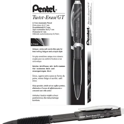 Pencils|Pentel Twist Erase GT Mechanical Pencil, 0.7mm, #2 Medium Lead, Dozen (QE207A)