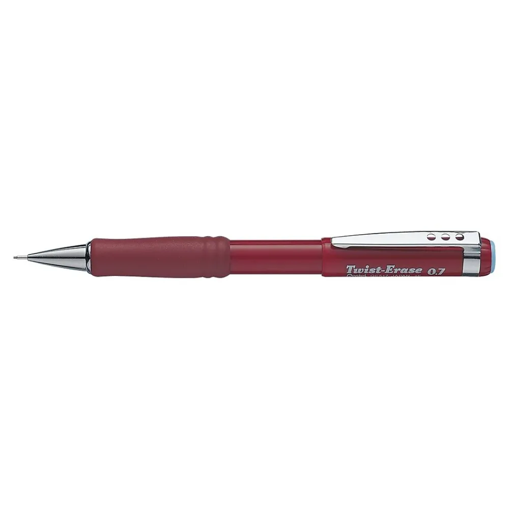 Pencils|Pentel Twist-Erase III Mechanical Pencil, 0.7mm, #2 Medium Lead, 2/Pack (QE517BP2-K6)