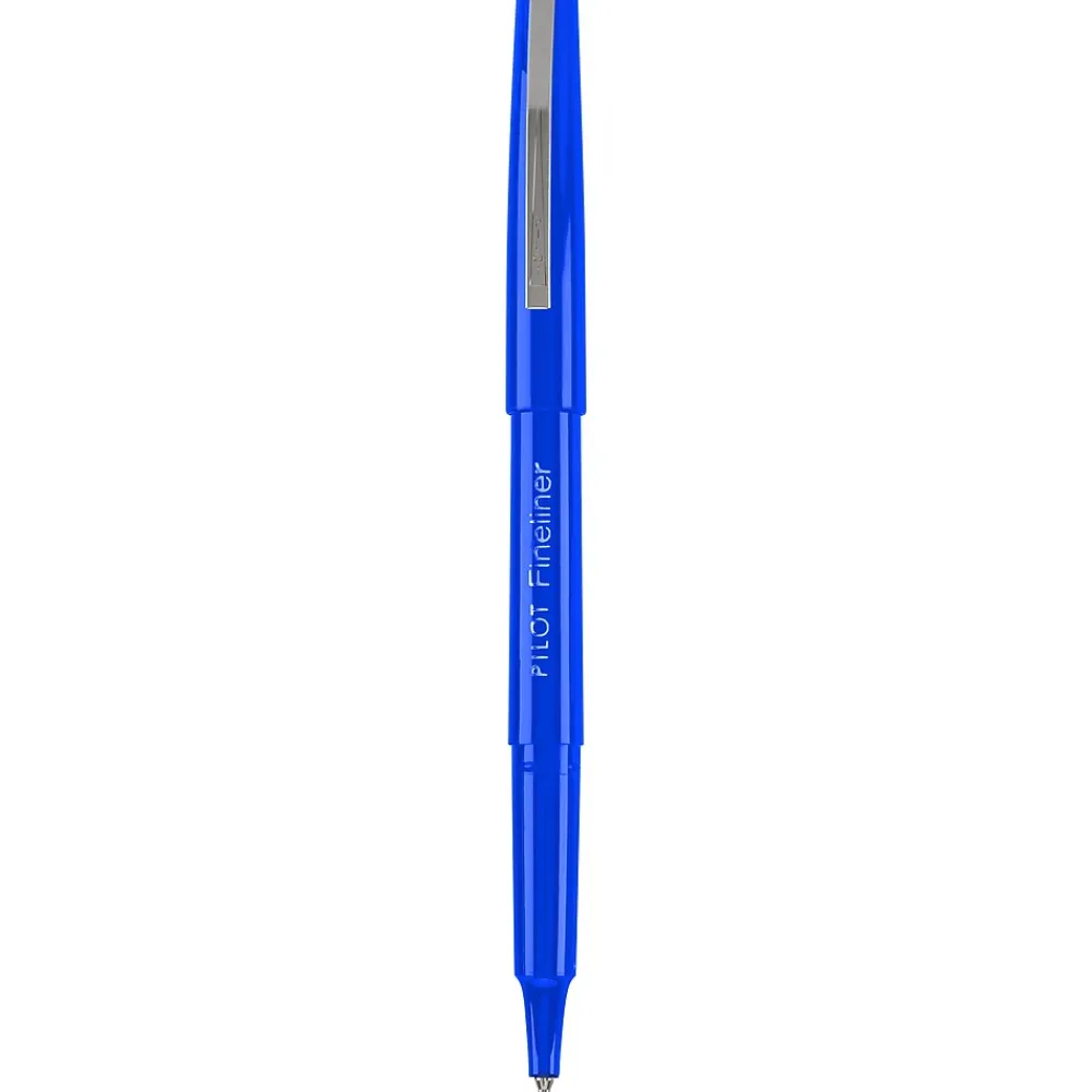 Pens|Pilot Fineliner Marker Pens, Fine Point, Blue Ink, Dozen (11014)