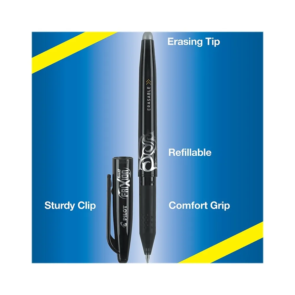 Pens|Pilot FriXion Ball Erasable Gel Pen, Fine Point, Red Ink (FX7-RED-BC)