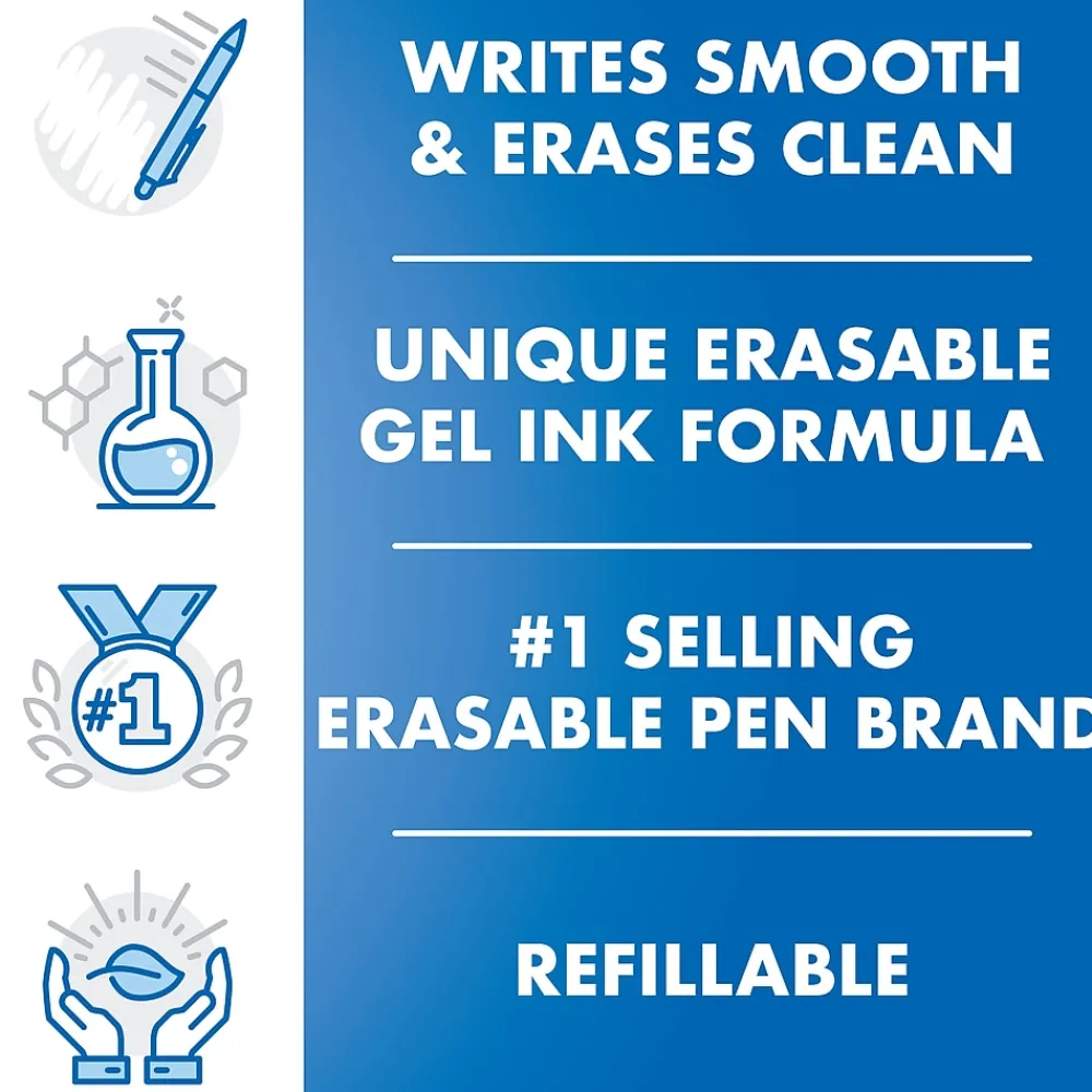 Pens|Pilot FriXion Ball Erasable Gel Pens, Fine Point, Ink, 3/Pack (31556) Black