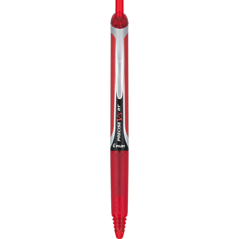 Pens|Pilot Precise V5 RT Retractable Rollerball Pen, Extra Fine Point, Red Ink (26064)