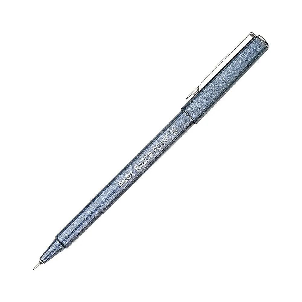Pens|Pilot Razor Point II Marker Pens, Super Fine Point, Blue Ink, Dozen (11003)