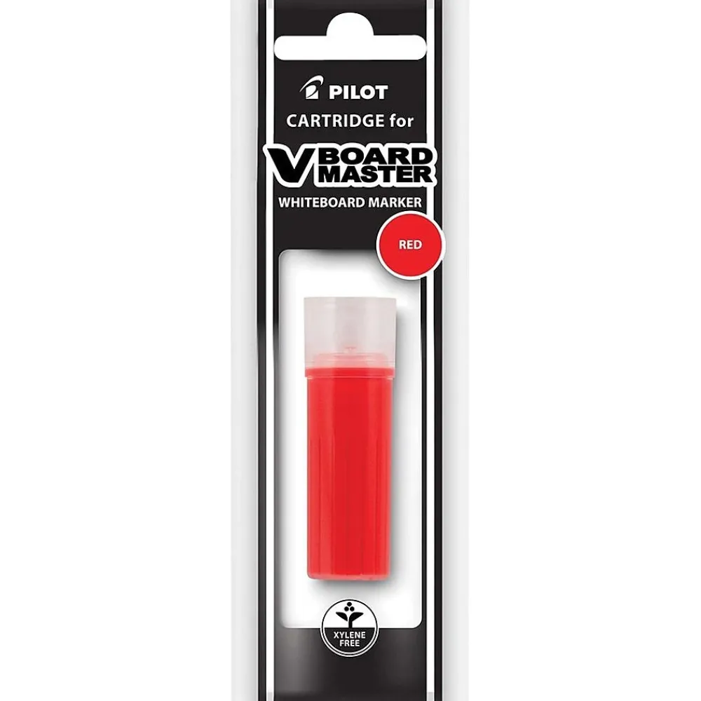 Markers|Pilot V Board Master BeGreen Dry Erase Marker Refill, Red (43924)