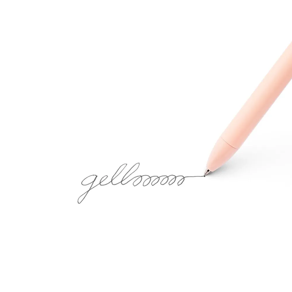 Pens|Poppin Luxe Retractable Gel Pen, Fine Point, Black Ink, 6/Pack (104448-US)