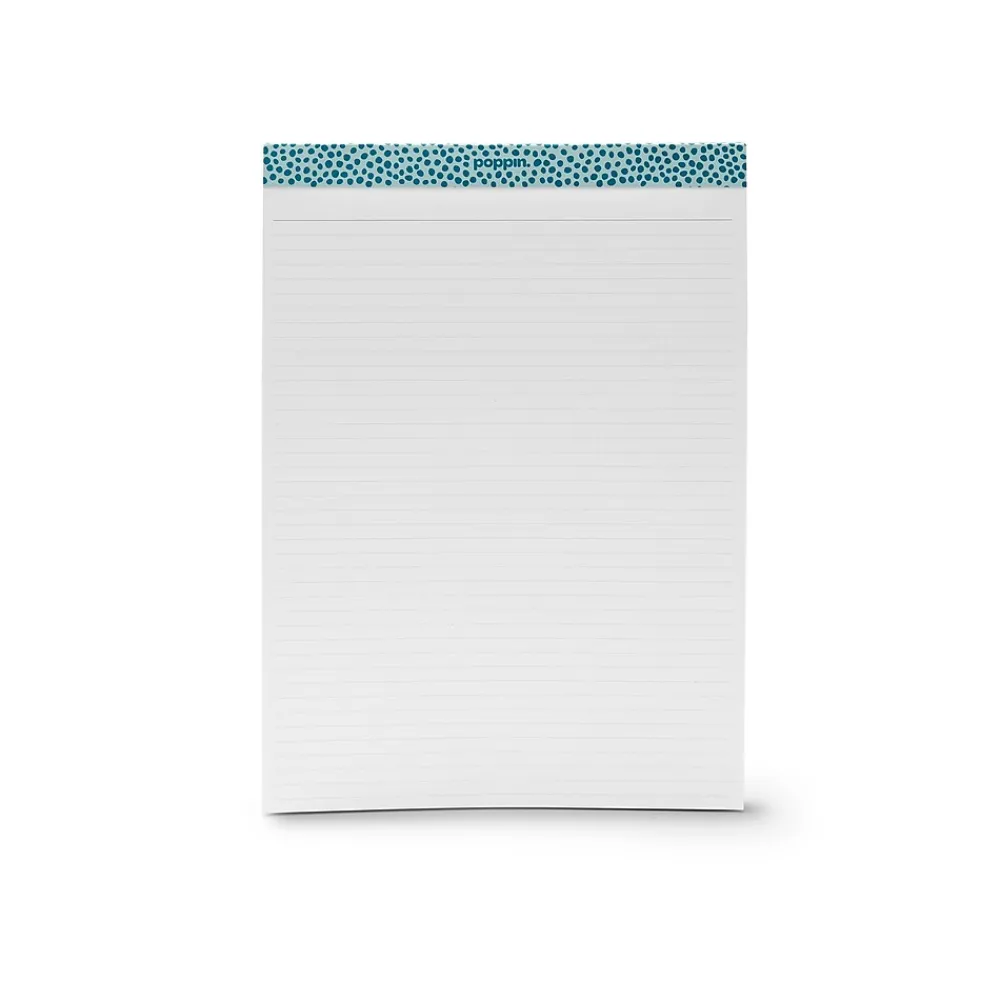 Notepads|Poppin Notepads, 9" x 12.5", Ruled, Teal/Wine, 50 Sheets/Pad, 2 Pads/Pack (108240)