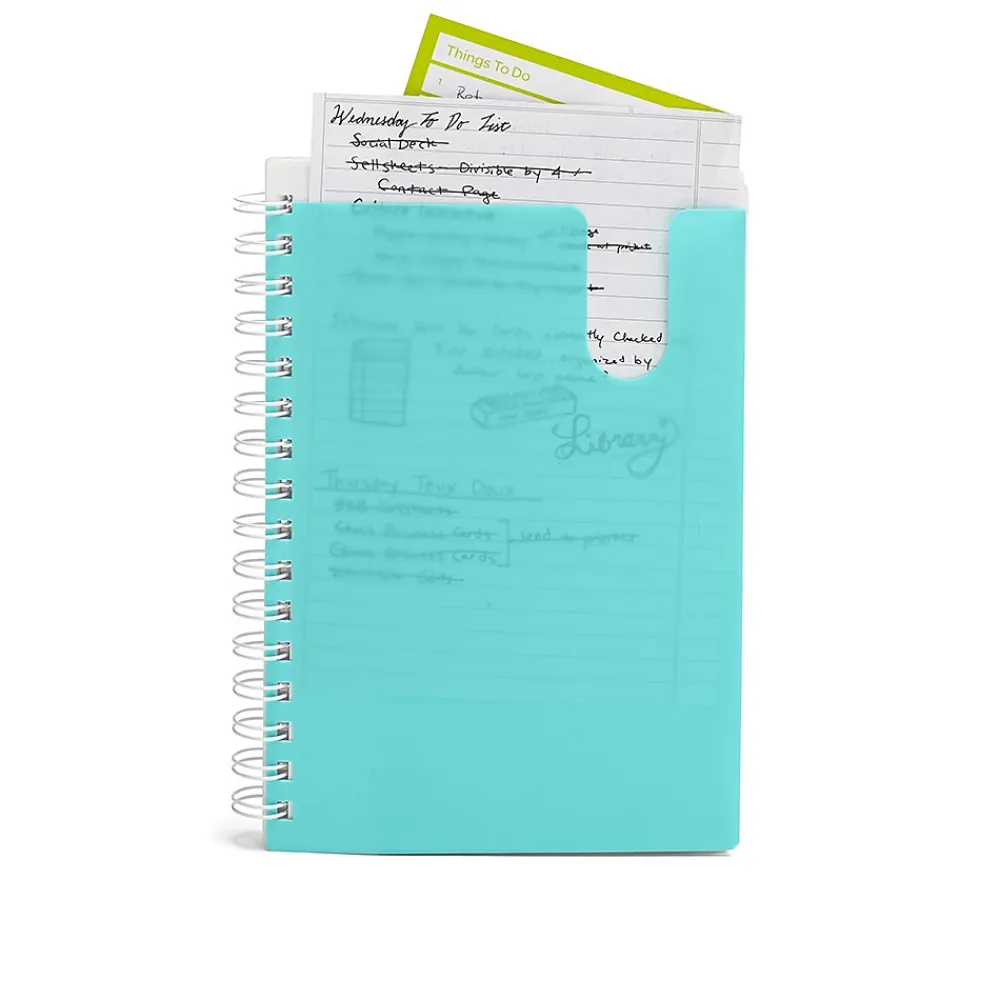 Subject Notebooks|Poppin 1-Subject Notebooks, 6" x 8", College Ruled, 80 Sheets, Blue, 24/Carton (101351-MC)