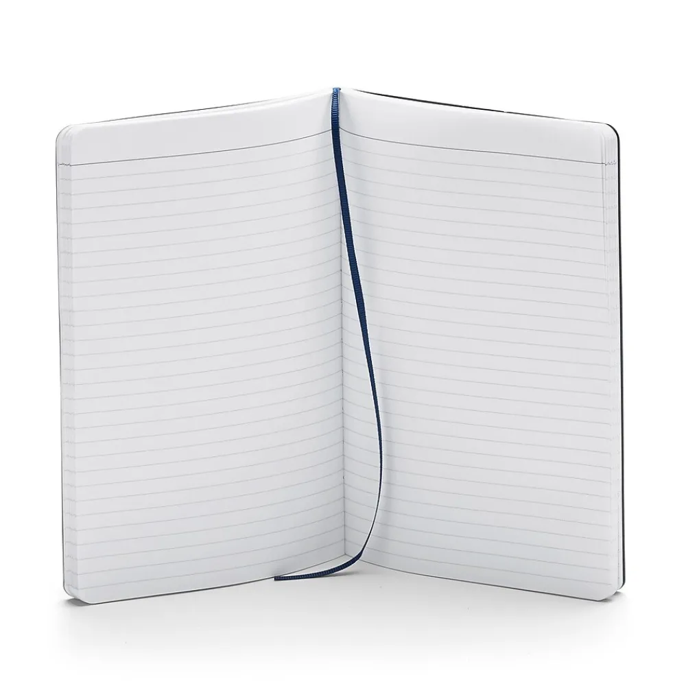 Subject Notebooks|Poppin Subject Notebooks, 5" x 8.25", College Ruled, 86 Sheets, Blue, 28/Carton (100358-MC)