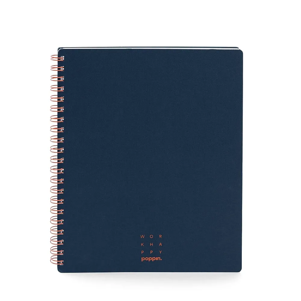 Subject Notebooks|Poppin Work Happy 1-Subject Notebook, 8.5" x 11", Ruled, 40 Sheets, Lagoon/Turquoise (106645)