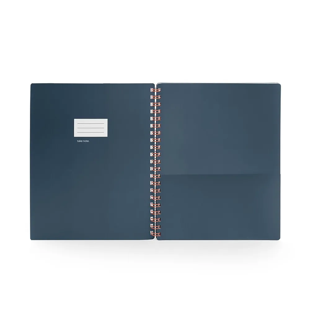 Subject Notebooks|Poppin Work Happy 1-Subject Notebook, 8.5" x 11", Ruled, 40 Sheets, Lagoon/Turquoise (106645)