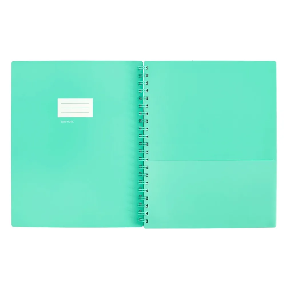 Subject Notebooks|Poppin Work Happy 1-Subject Notebook, 8.5" x 11", Ruled, 40 Sheets, Lagoon/Turquoise (106645)