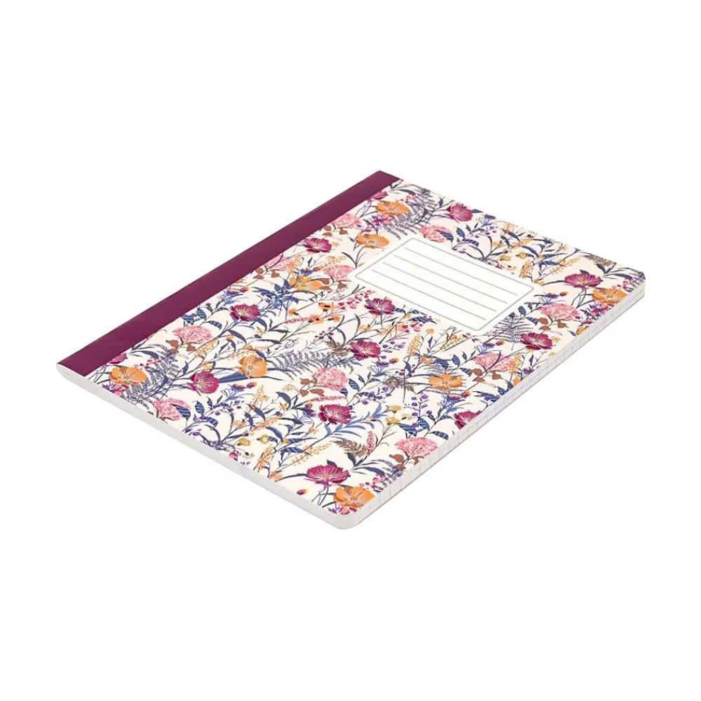Notebooks|Pukka Pad Bloom Composition Notebooks, 7.5" x 9.7", College Ruled, 70 Sheets, Assorted Colors, 3/Pack (9516-BLM)