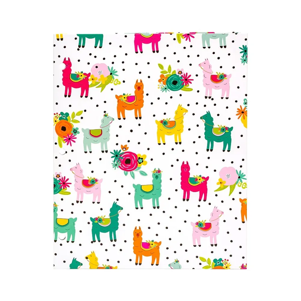 Pocket Folders|Pukka Pad Carpe Diem Rainbow Color Wash 3-Hole Punched 2-Pocket Portfolio Folders, Assorted Colors, 6/Pack (9097-CD)