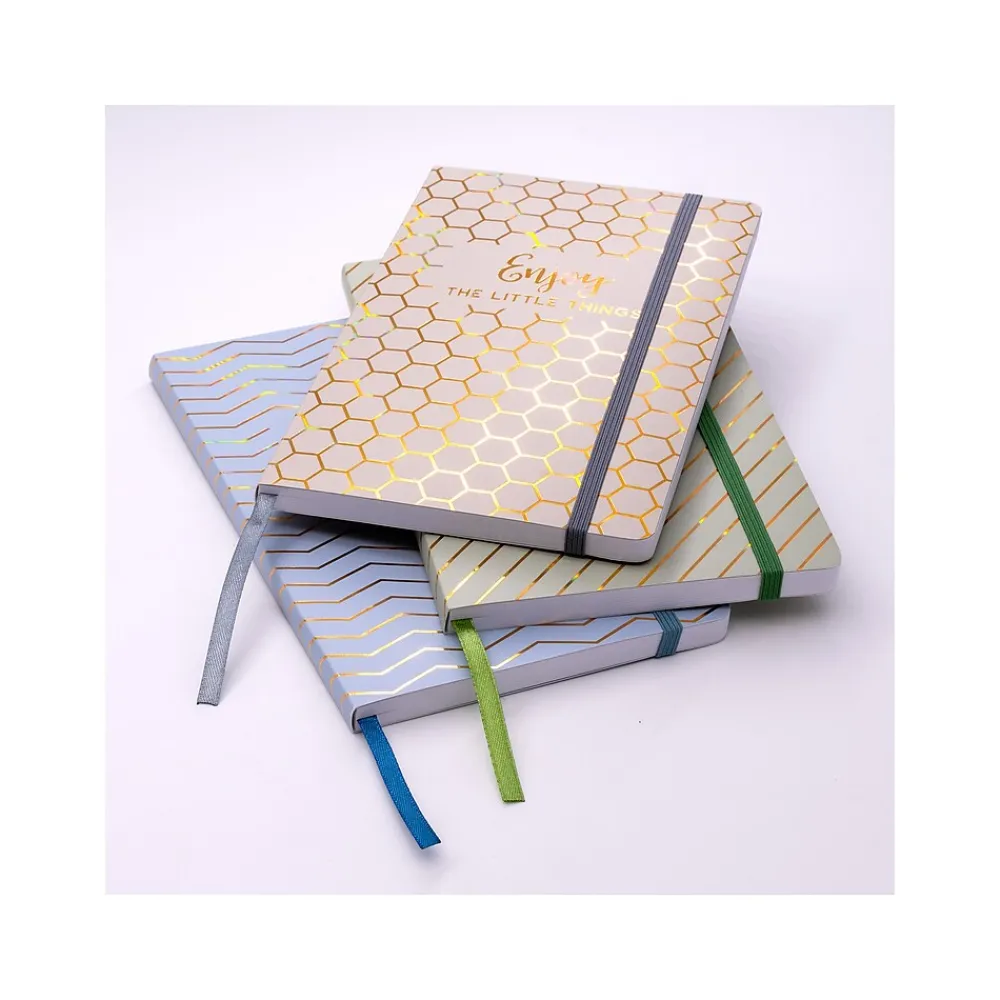Journals|Pukka Pad Haze Journal, 5.8" x 8.3", Taupe, 192 Pages, 3/Pack (9977(TE)-HZE)
