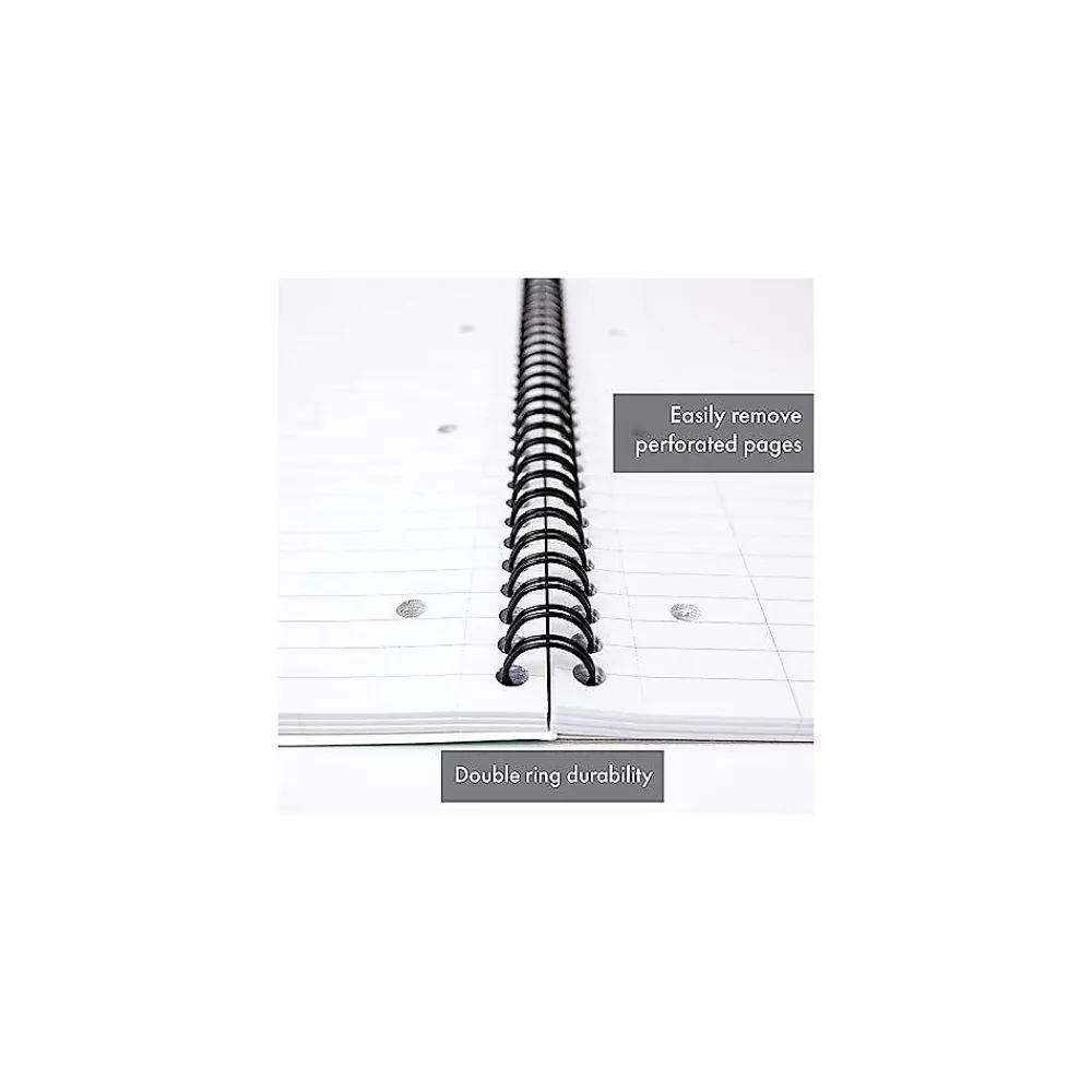 Notebooks|Pukka Pad Metallic Jotta Professional Notebooks, 6.9" x 9.8", College Ruled, 100 Sheets, Green, 3/Pack (8520-MET)