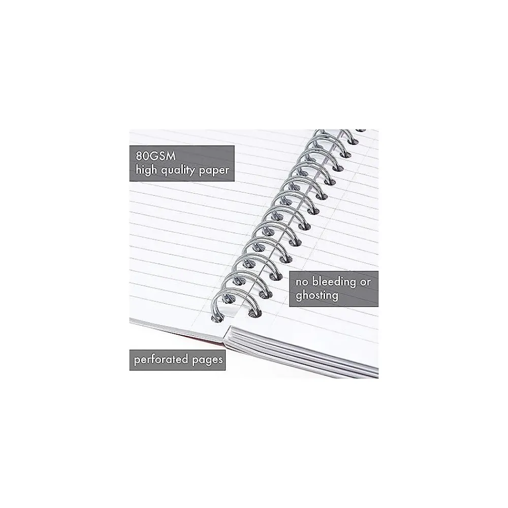 Subject Notebooks|Pukka Pad Metallic 5-Subject Notebook, Ruled, 100 Sheets, Green, 3/Pack (8748-MET)