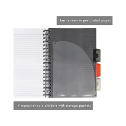 Subject Notebooks|Pukka Pad Metallic 5-Subject Subject Notebooks, 6.9