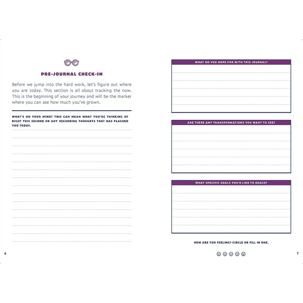 Journals|Quarto Anti-Anxiety Prompt Guided Journal, 6" x 8.42", College Ruled, Blue, 204 Pages (9780785839637)