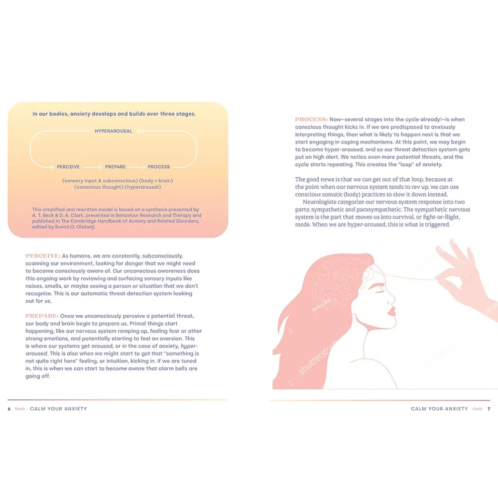Journals|Quarto Calm Your Anxiety Guided Journal, Hardcover, 6.27" x 8.25", College Ruled, Blue, 160 Pages (9781631068157)