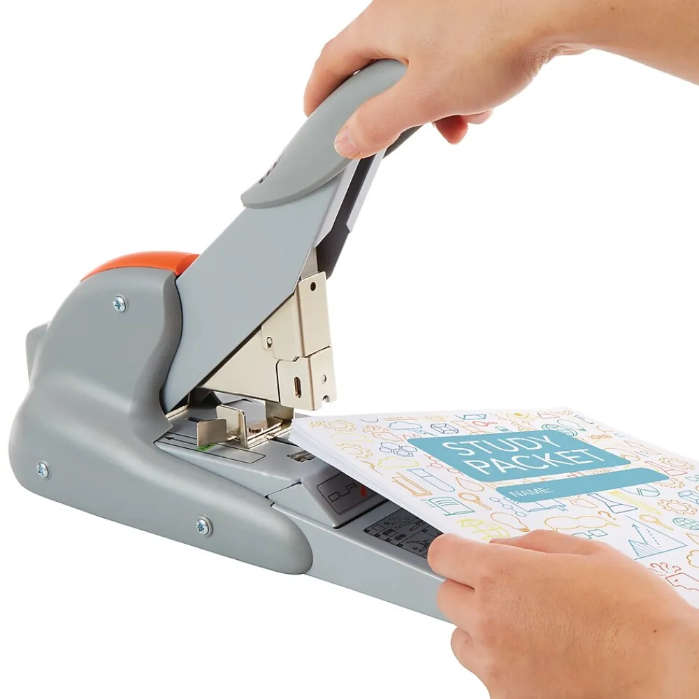 Staplers|Rapid DUAX Heavy Duty Desktop Stapler, 170 Sheet Capacity, Silver (73338)