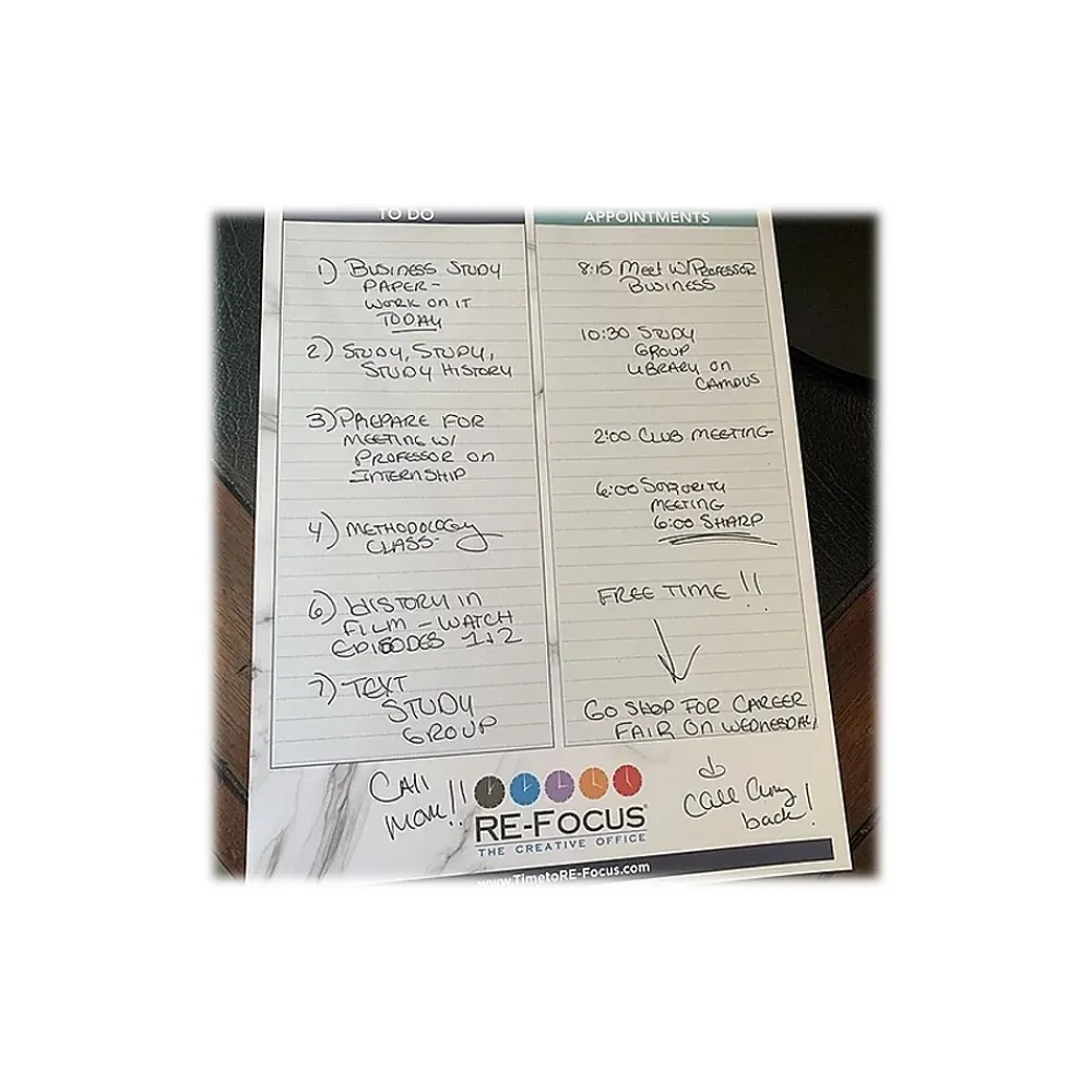 Notepads|RE-FOCUS THE CREATIVE OFFICE Premium Legal Pad, Ruled, 8.5" x 11.75", Blue, 30 Sheets/Pad, 2 Pads (40001)