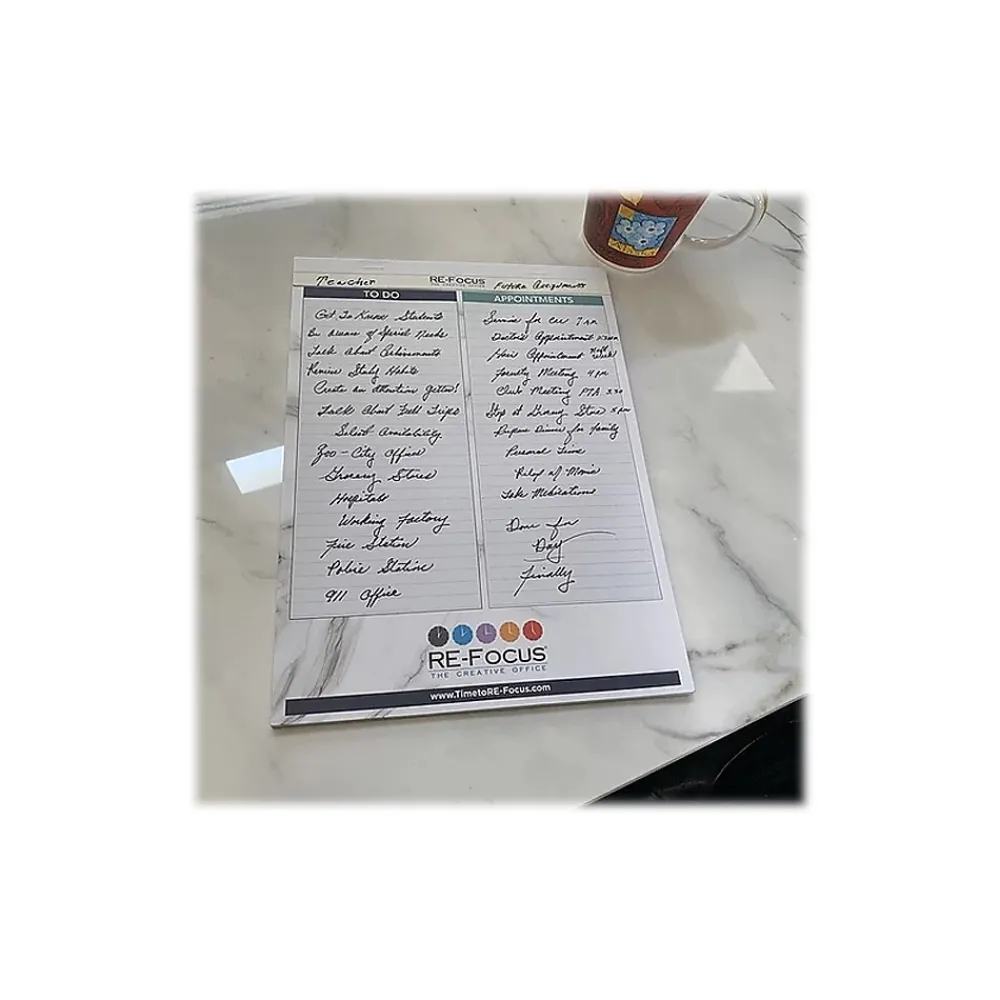 Notepads|RE-FOCUS THE CREATIVE OFFICE Premium Legal Pad, Ruled, 8.5" x 11.75", Blue, 30 Sheets/Pad, 2 Pads (40001)