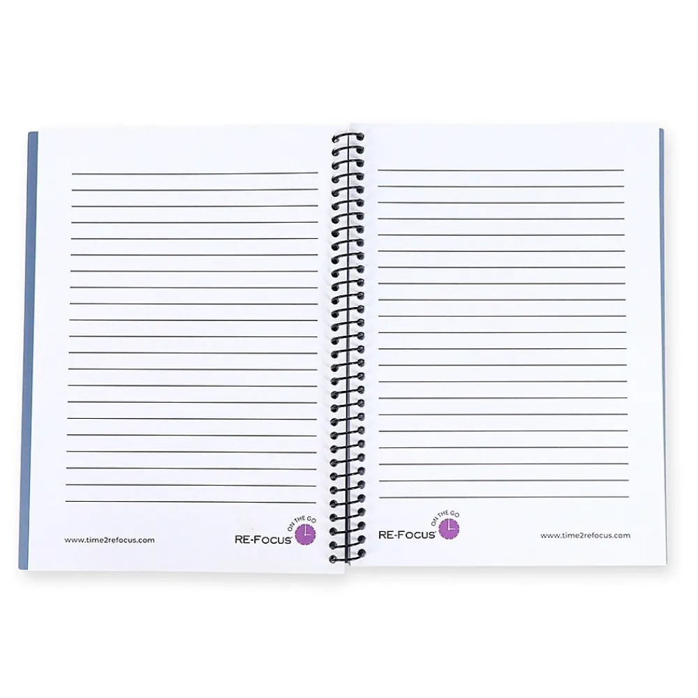 Notepads|RE-FOCUS THE CREATIVE OFFICE on the GO Notepad, College Ruled, Black, 142 Sheets/Pad (88001)
