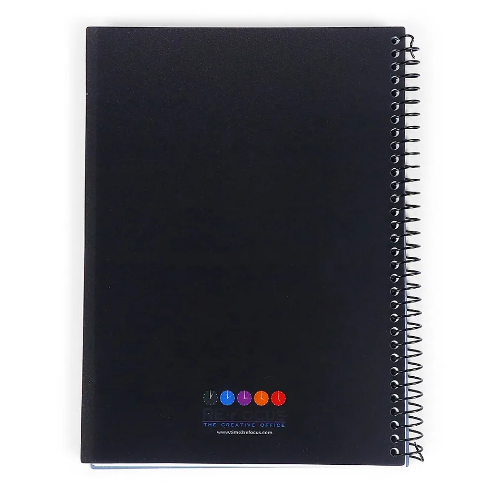 Notepads|RE-FOCUS THE CREATIVE OFFICE on the GO Notepad, College Ruled, Black, 142 Sheets/Pad (88001)