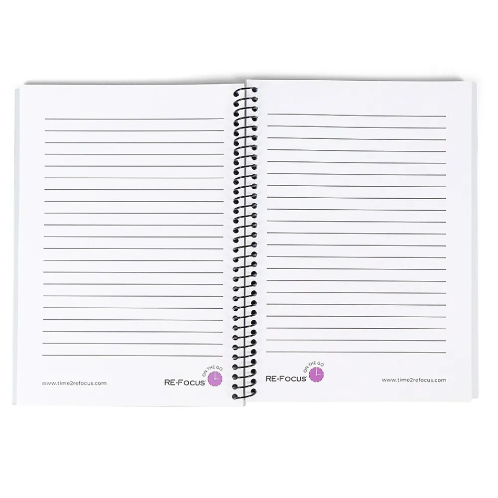 Notepads|RE-FOCUS THE CREATIVE OFFICE on the GO Notepad, 6" x 8", College Ruled, White, 142 Sheets/Pad (88002)