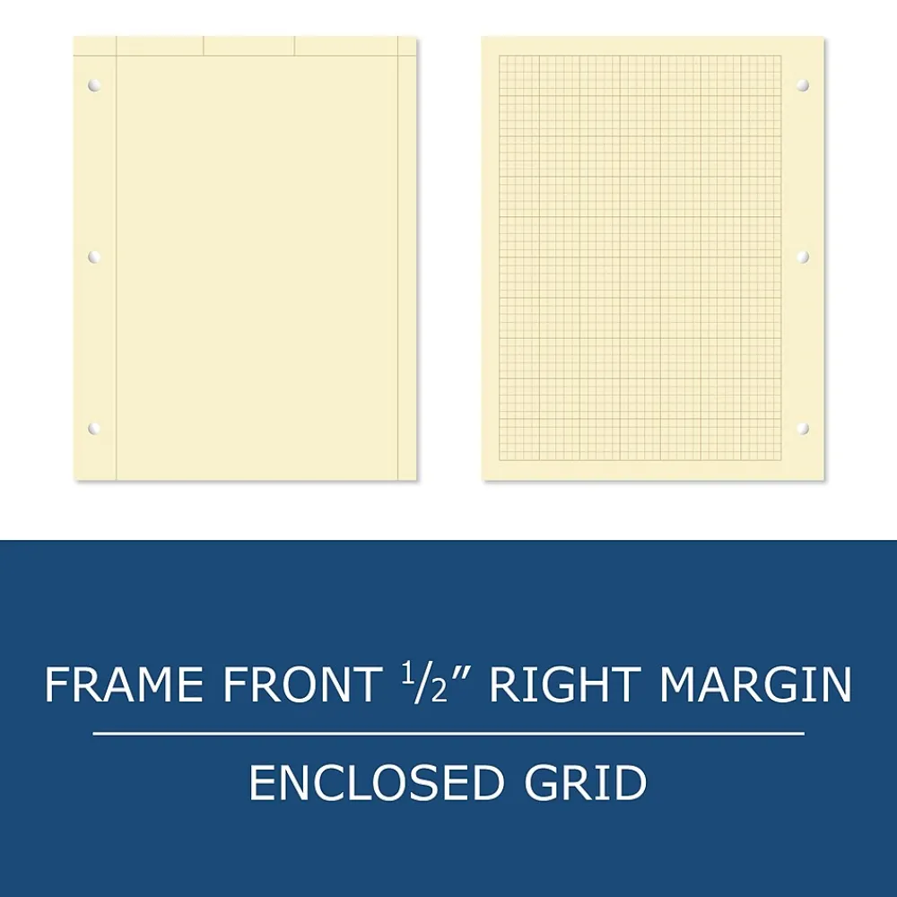 Notebooks|Roaring Spring Paper Products Roaring Spring Engineer Calculation 1-Subject Computation Notebooks, 8.5" x 11", Graph Ruled, 100 Sheets, Manila (95182)