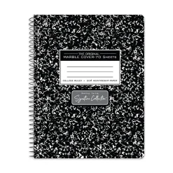 Subject Notebooks|Roaring Spring Paper Products Signature 1-Subject Composition Notebooks, 7.5" x 9.75", College Ruled, 70 Sheets, Black (10111)