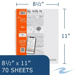 Subject Notebooks|Roaring Spring Paper Products Whitelines 1-Subject Smart Notebook, 8.5