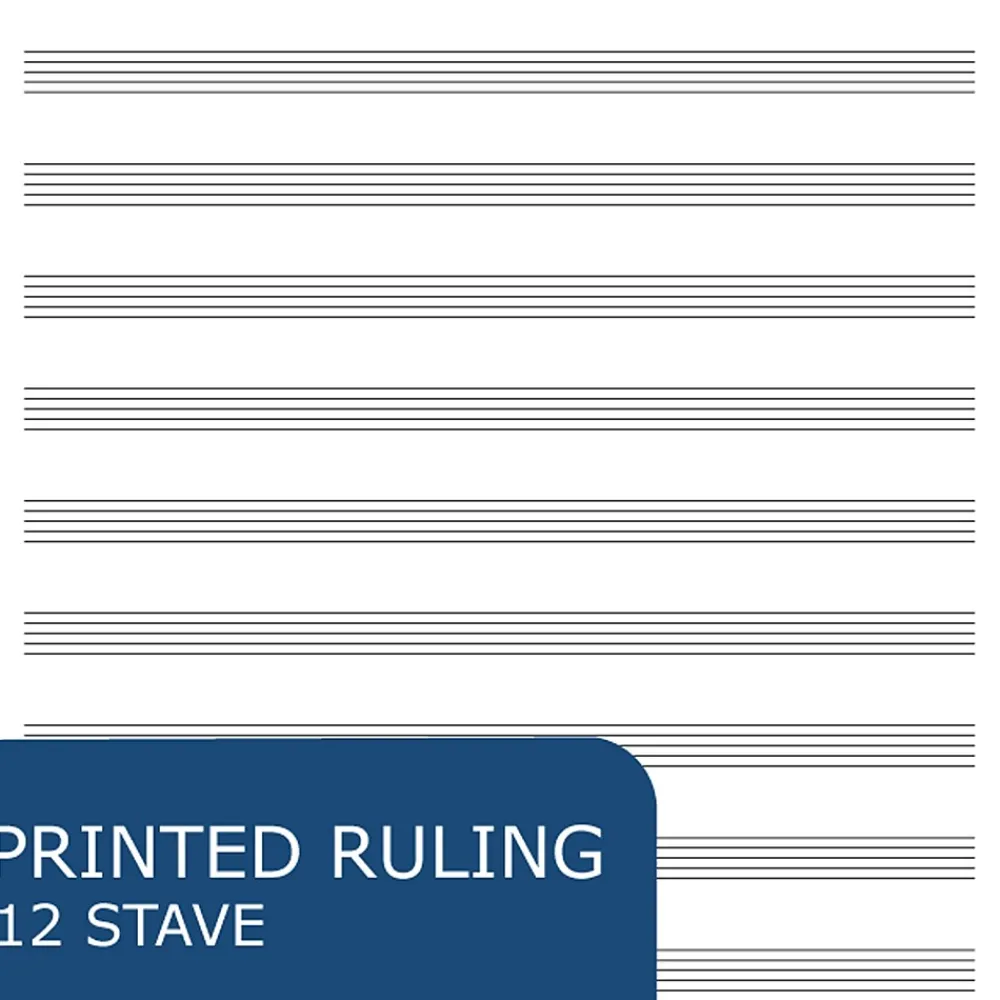Composition Notebooks|Roaring Spring Paper Products Music Composition Notebook, 11" x 8.5", 32 Sheets, White (15009)