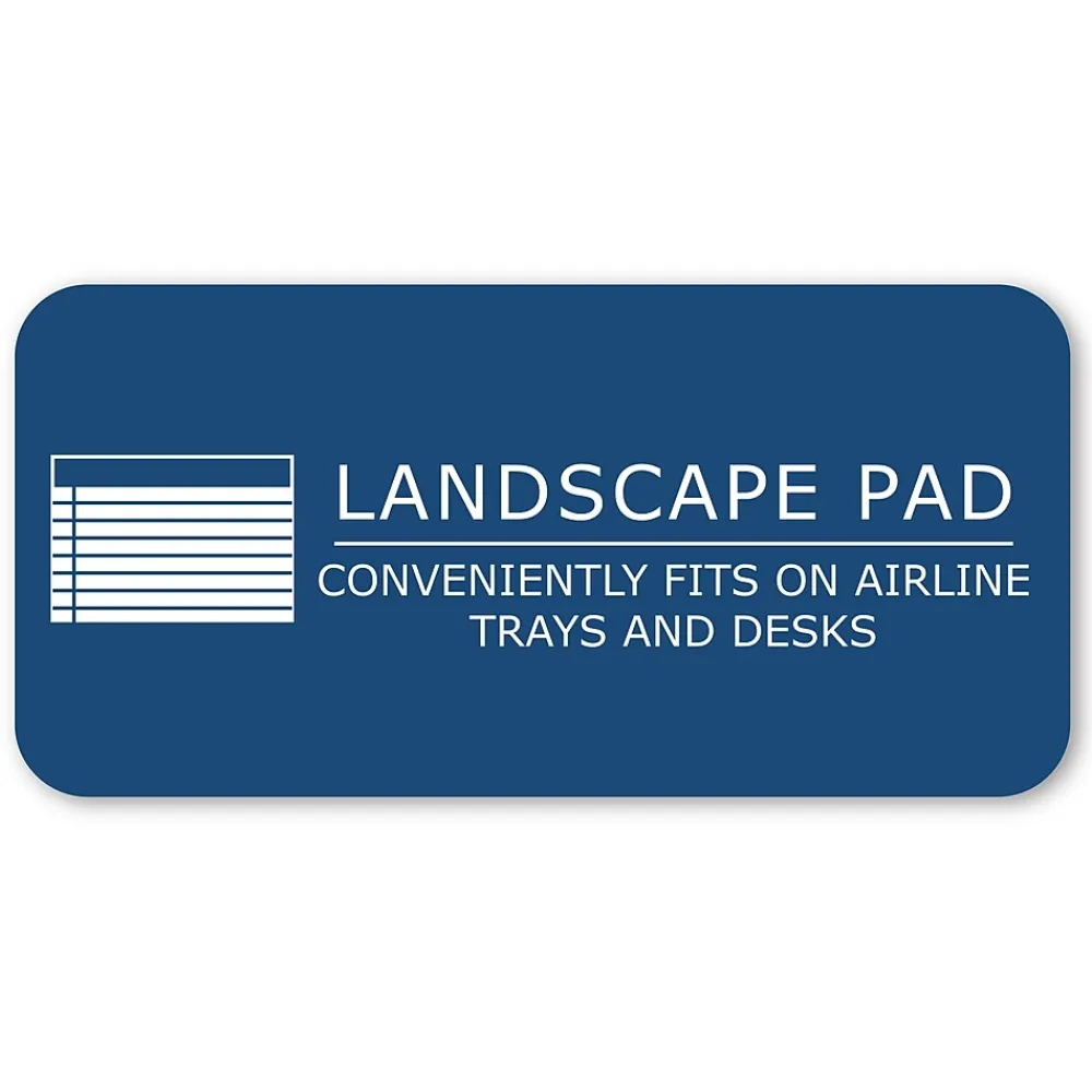 Notepads|Roaring Spring Paper Products Roaring Spring WIDE Landscape Notepad, College Ruled, 11" x 9.5", Assorted Colors, 40 Sheets, 3/Pack (74535)